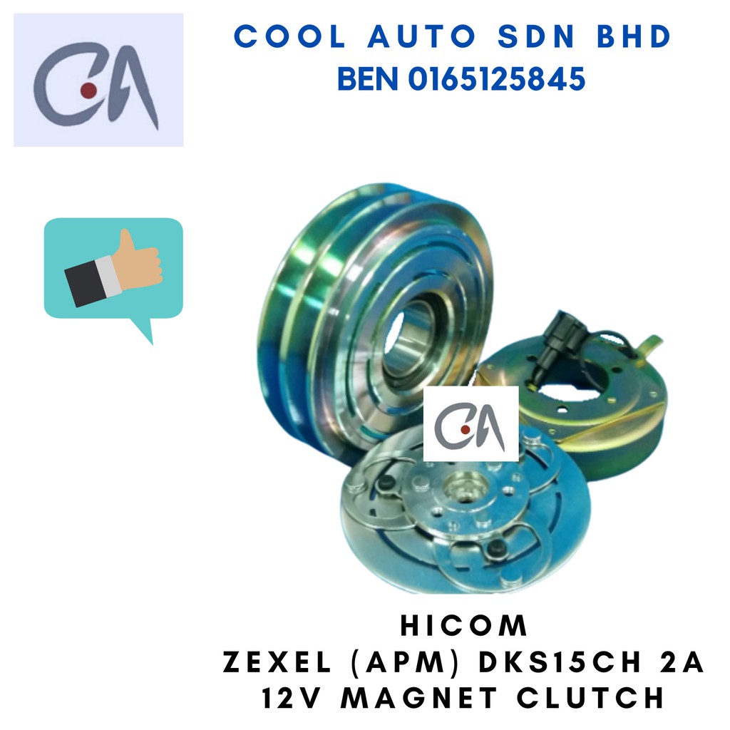 READY STOCK HICOM ZEXEL APM DKS15CH 2A 12V MAGNET CLUTCH MC