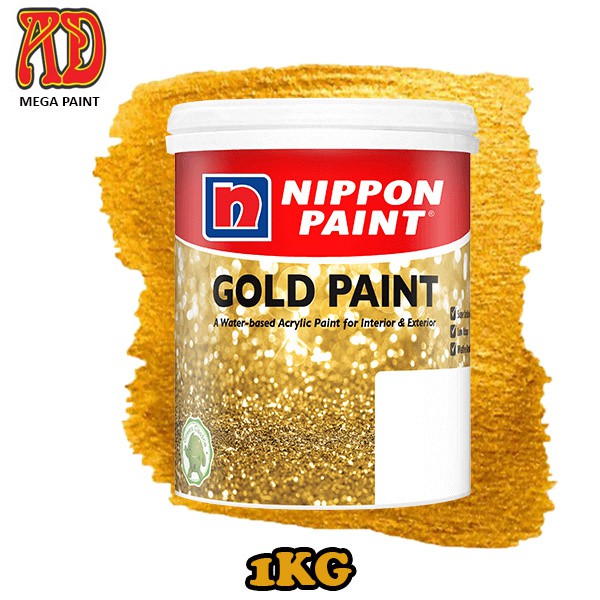 Nippon Paint Gold Color Water-Based Acrylic Interior Exterior Gold