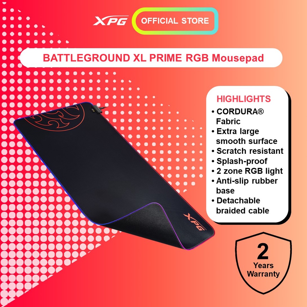 XPG Battleground XL Prime CORDURA RGB Gaming Extra Large Mouse Pad