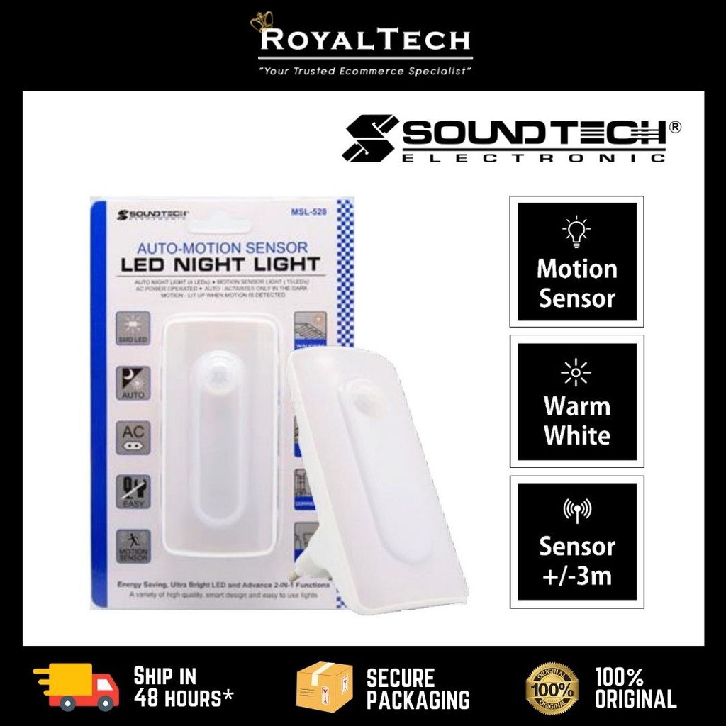 GE Automatic Motion Sensing LED Night Light, White