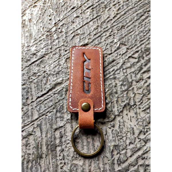 GANTUNGAN Genuine Cow Leather Honda city Keychain Car Accessories Shopee Malaysia