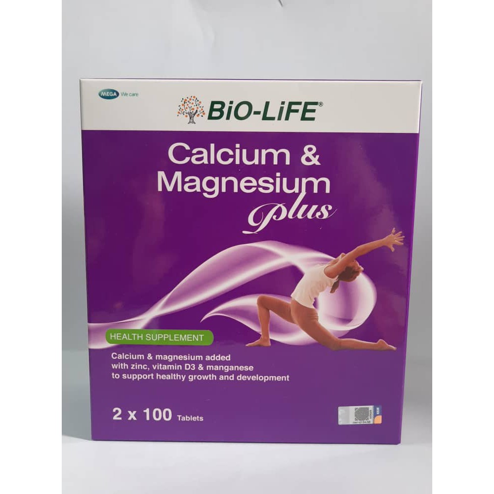 BioLife Calcium & Magnesium Plus Health Supplement (2x100 tablets