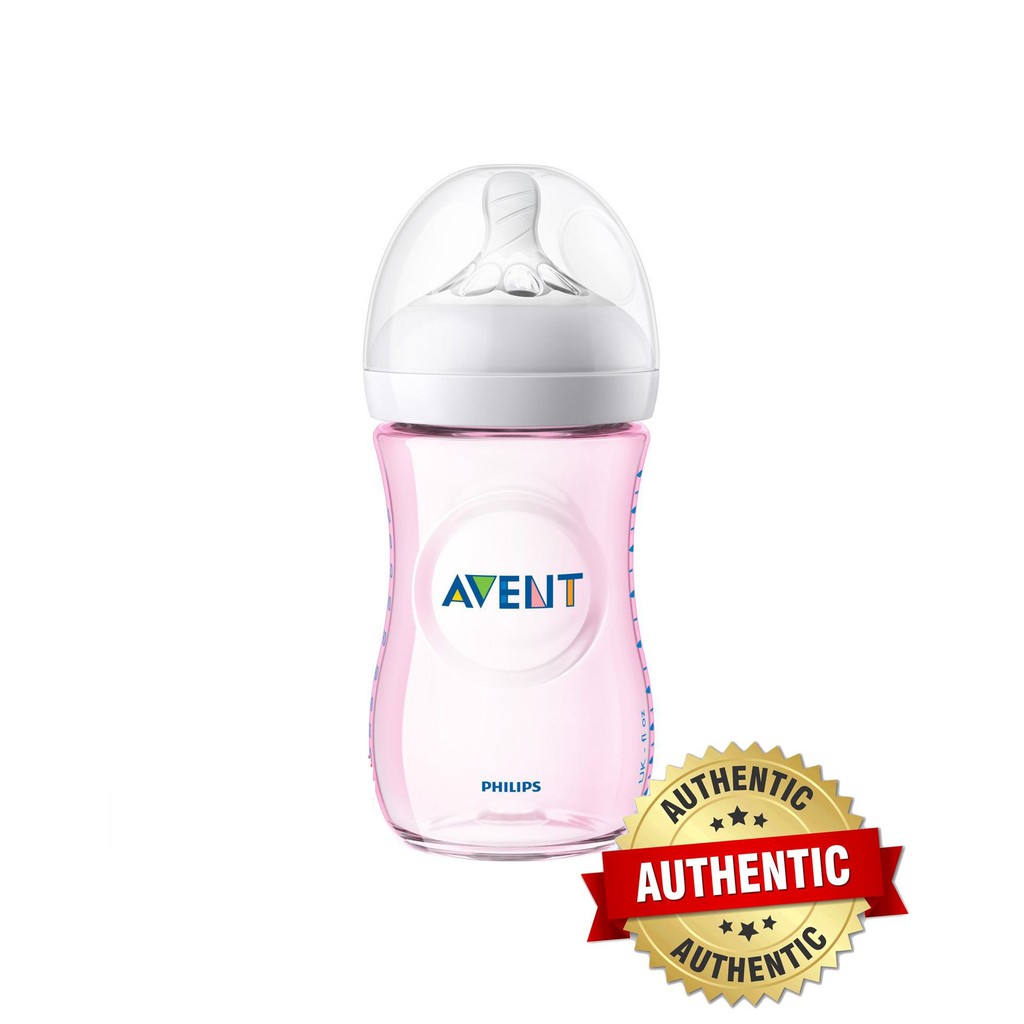 ORIGINAL PHILIPS AVENT! Bottle Natural Bottle Avent Pink Baby Bottle ...