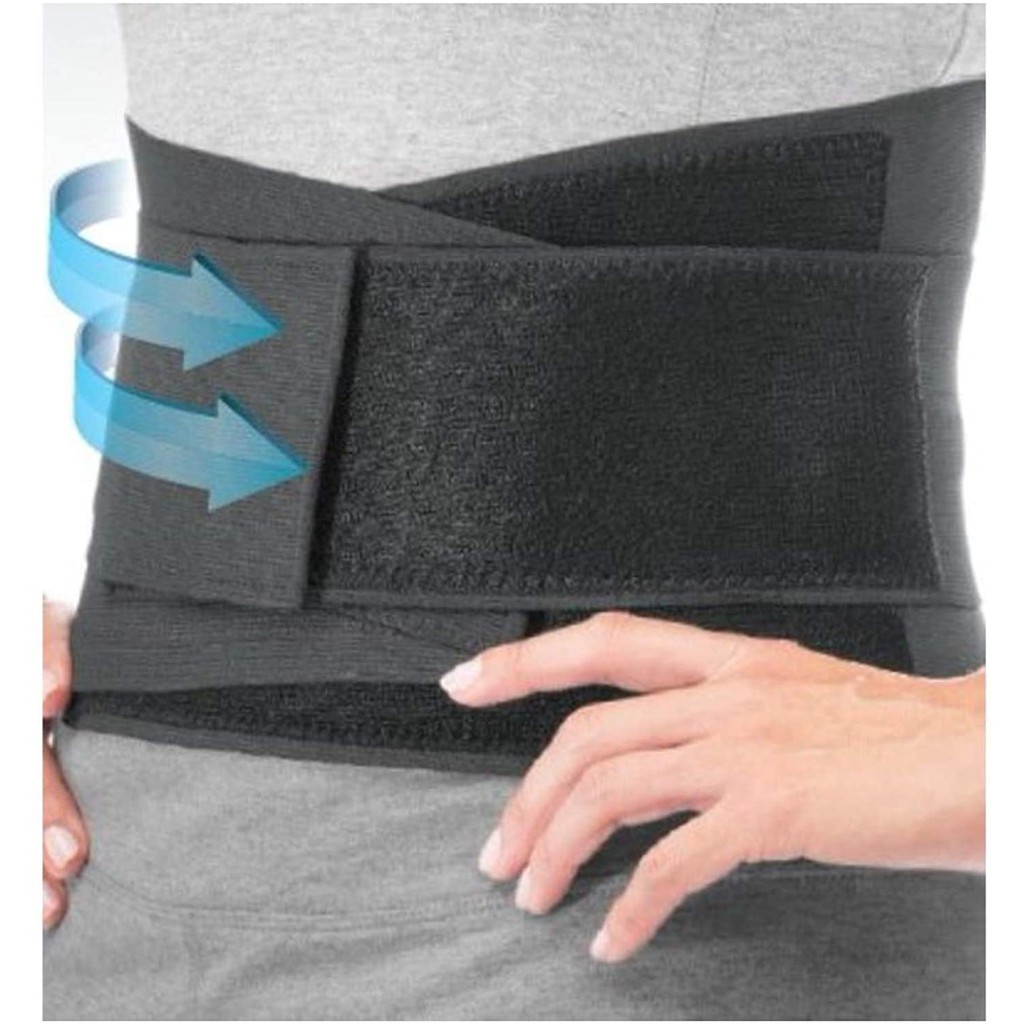 Mueller Sport Care Lumbar Back Brace with Removable Pad One Size Black