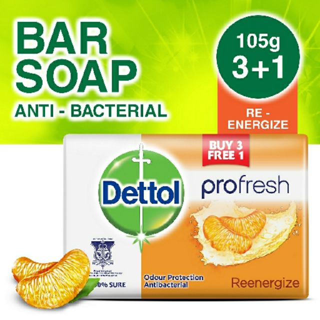 Dettol ReEnergize AntiBacterial Soap (105g x 4) Shopee Malaysia