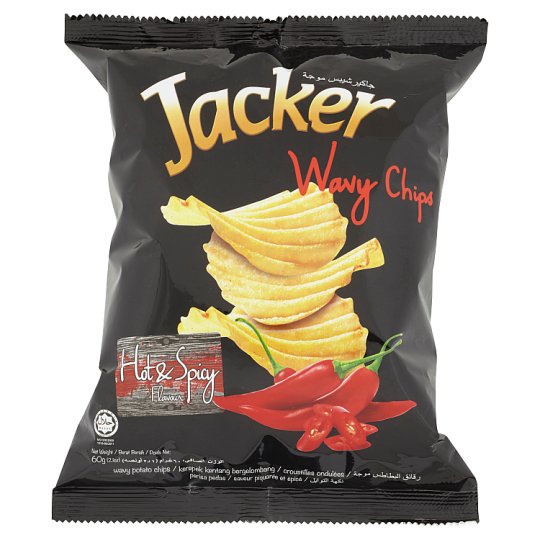 Jacker Hot And Spicy Wavy Potato Chips 60g Shopee Malaysia 4255