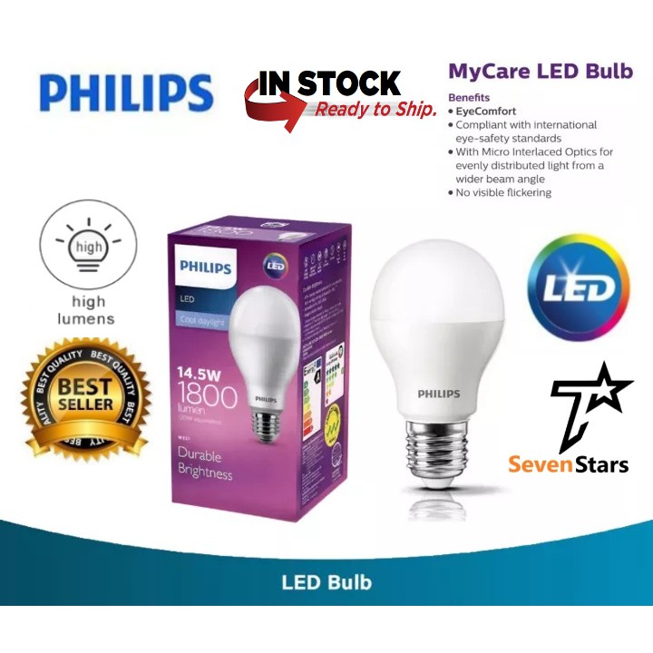 Philips led bulb 14.5 deals w e27