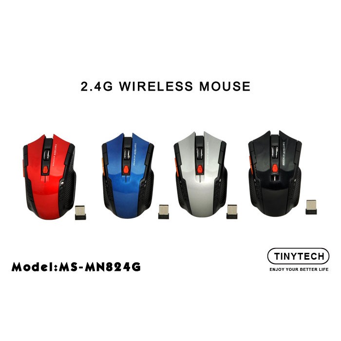 Tinytech 2.4g Wireless Usb Mouse Ms-mn824G | Shopee Malaysia