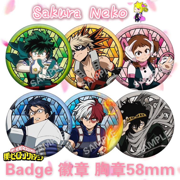 Ready Stocks My Hero Academia 我的英雄學院 Anime Button Badge 动漫周边徽章胸章 58mm ...