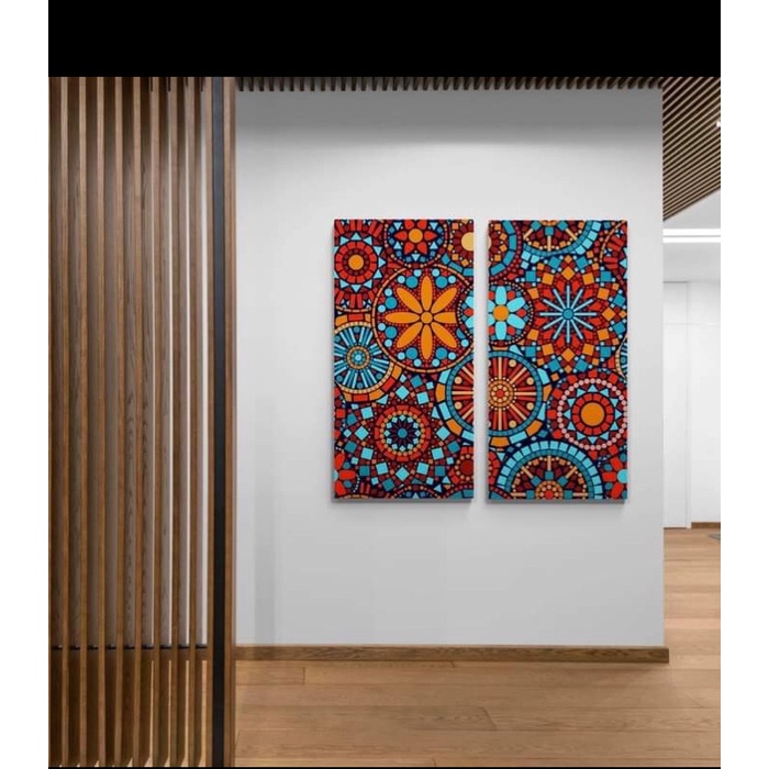 RAYA 2022 - 2 Unit Large Canvas Wall Art with Frame and Hook - Ready to ...