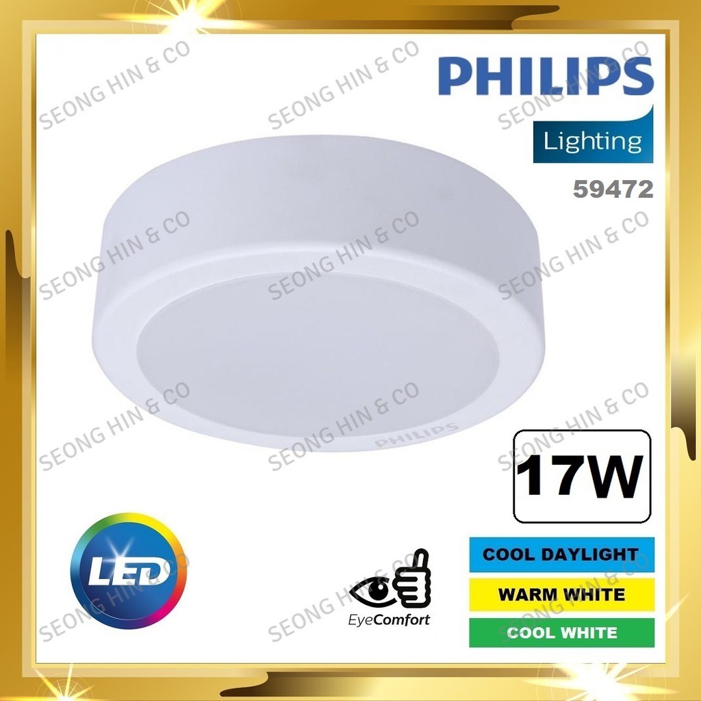 Philips 59472 Meson 6 Inch 17w Led Surface Downlight Lampu Siling Led Shopee Malaysia 