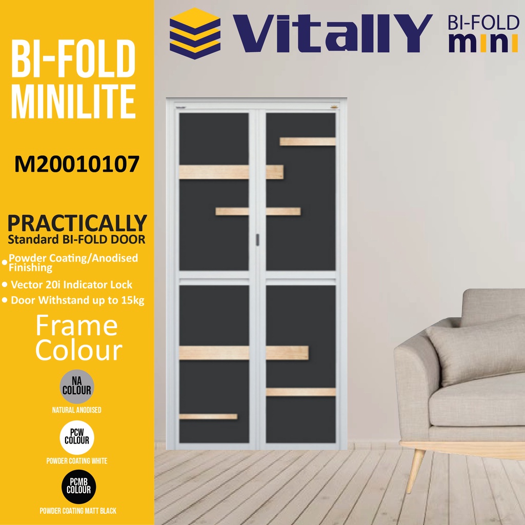 Bifold Door Toilet Aluminum Folding Door Toilet Door Pintu Lipat