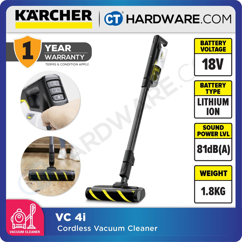 KARCHER VC 4i CORDLESS HANDHELD VACUUM CLEANER PLUS 220W 81DBA [ VC4I ] Shopee Malaysia