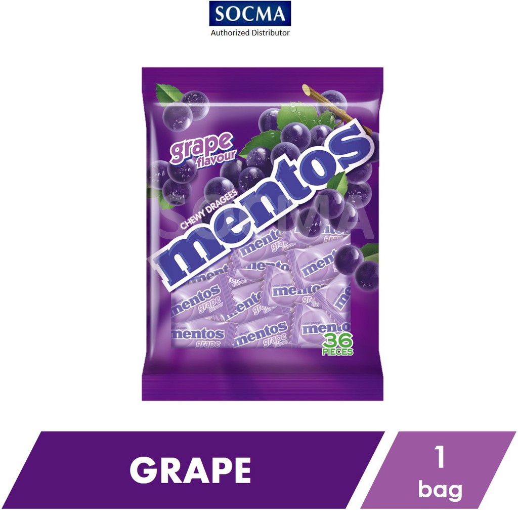 Mentos Pillow Pack Bag 36s - Grape [1] | Shopee Malaysia