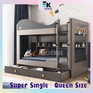 Double decker super single deals bed frame