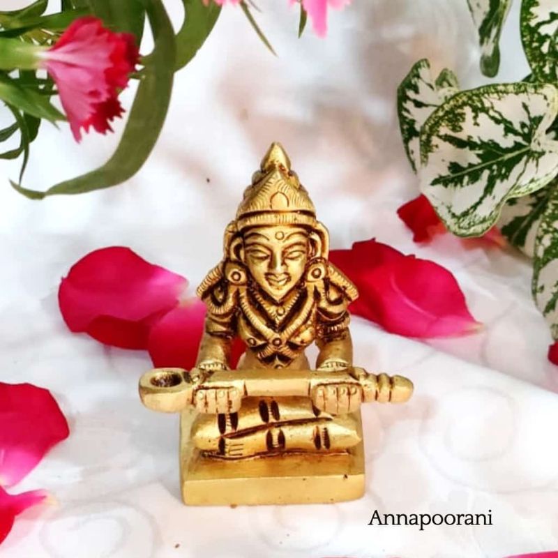 Annapoorani Amman IdolBrass Antique FinishGoddess Annapoorni Brass ...