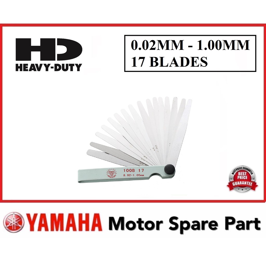 FEELER GAUGE // HEAVY DUTY 0.02MM 1.00MM 17 BLADES THICKNESS