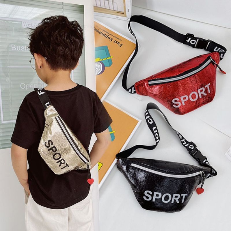 Children's Boy Girl Fashionable Sport Hip-Hop Style Messenger Chest ...