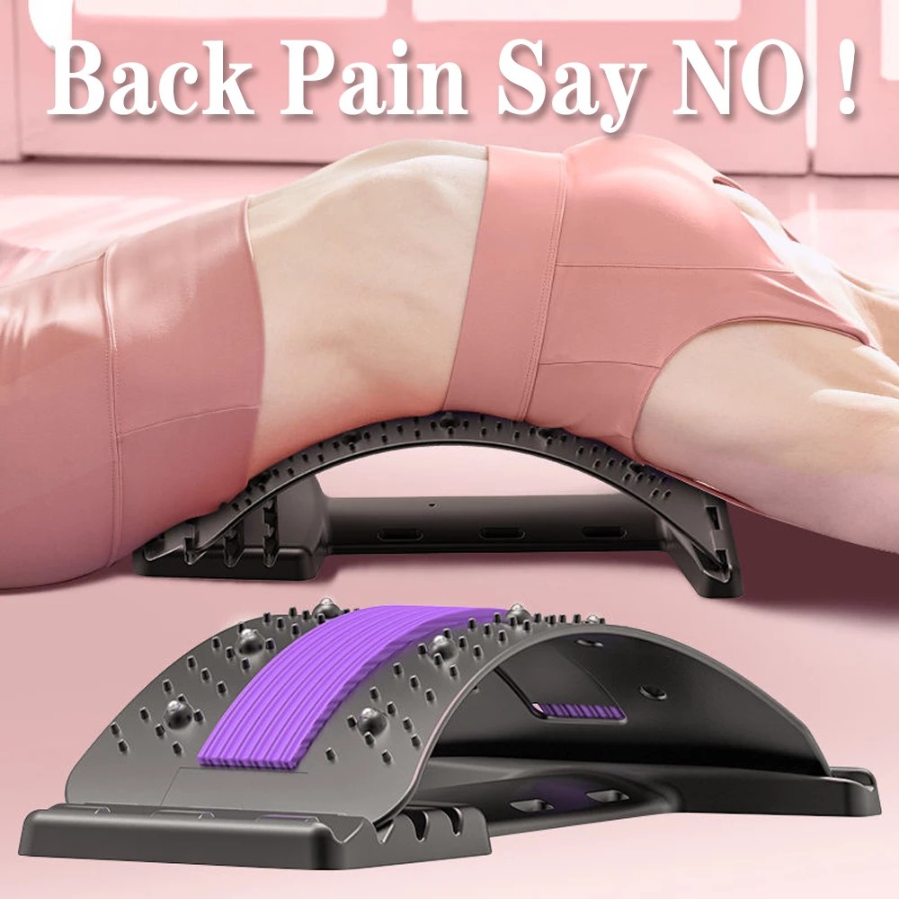 Lumbar Support Stretcher Spine Corrector Back Posture Pain Kit Relief ...