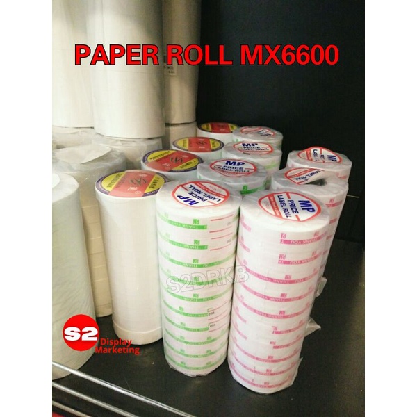 [READY STOCK] PAPER ROLL MX6600(1 Bundle10 roll) PAPER ROLL/PRICE TAG