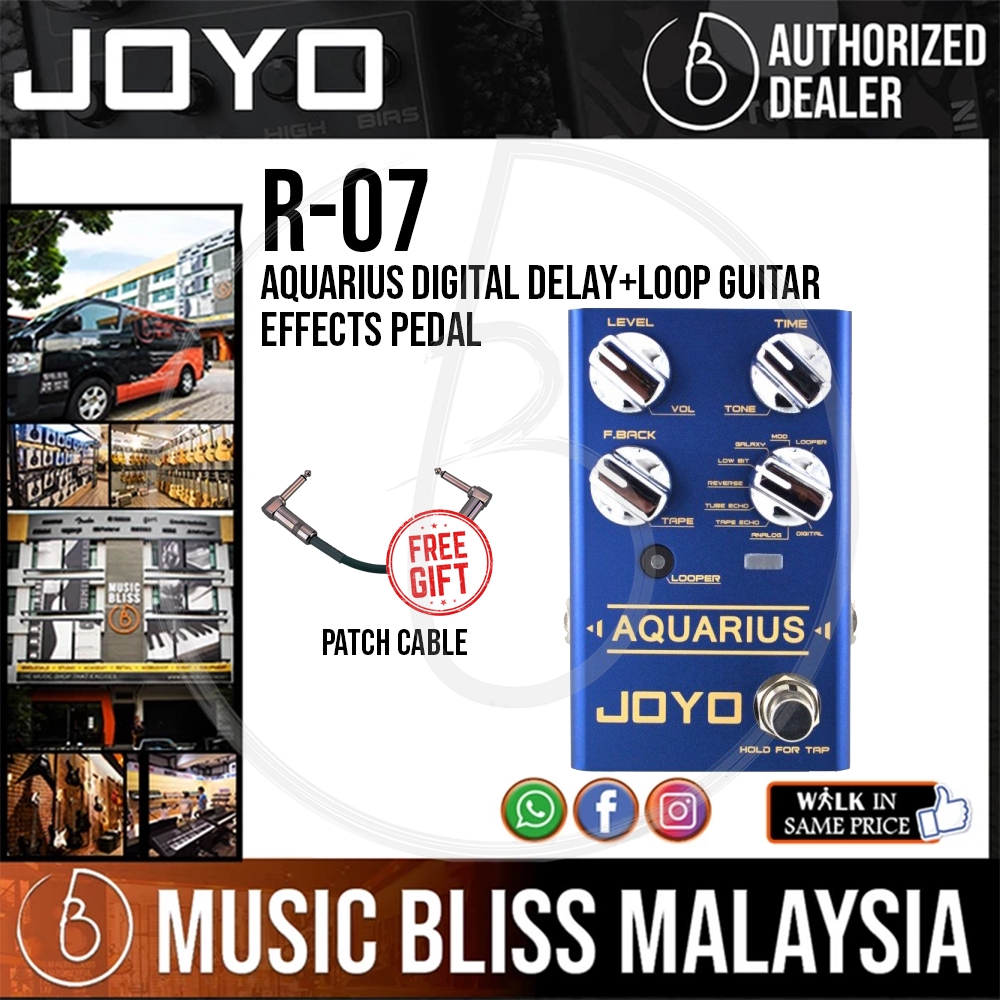 Joyo R-07 Aquarius digital delay+loop Guitar Effects Pedal With Free ...