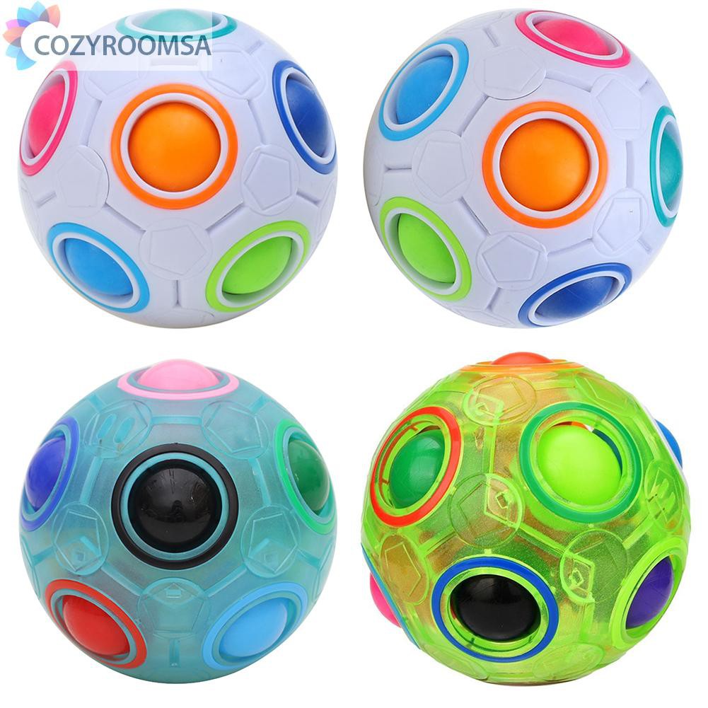 Pop It Fidget Toy Fun Spherical Magic Cubes Rainbow Football Ball ...