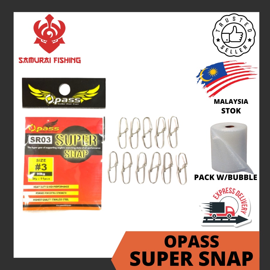 OPASS Fishing snap swivel Lure snap SR 03 SUPER SNAP untuk lure