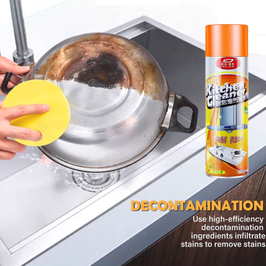 WT 500ML Multi-Purpose Foam Kitchen Cleaner Spray Pencuci Buih Dapur ...