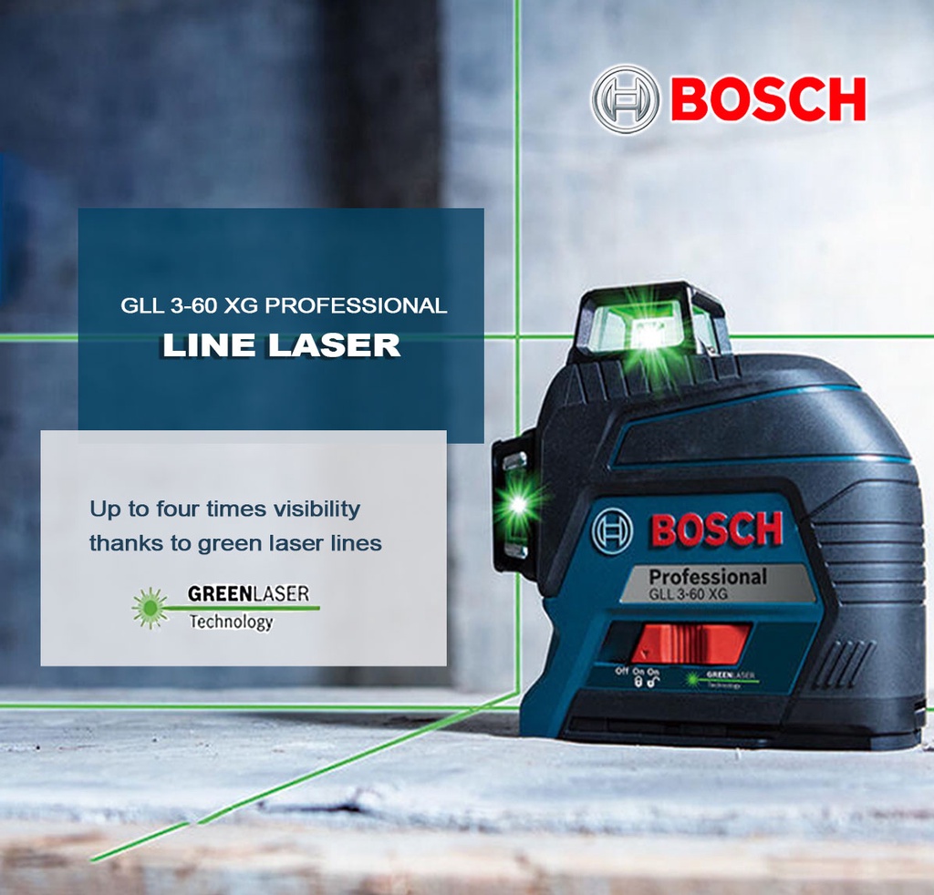 BOSCH GLL3-60XG Professional Line Laser GLL 3-60 XG GLL3-60 XG BT150 BT ...