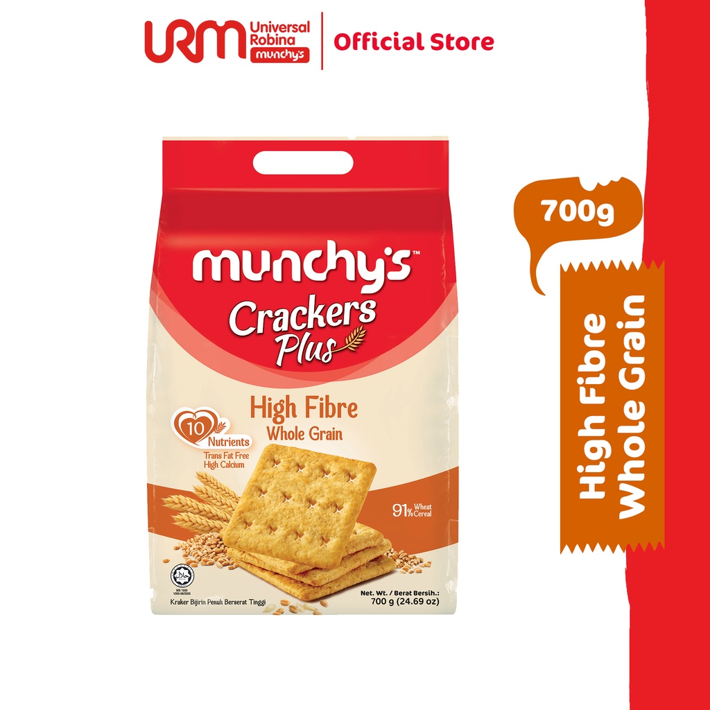 Munchy's Crackers Plus High Fibre Whole Grain (700g) Shopee Malaysia