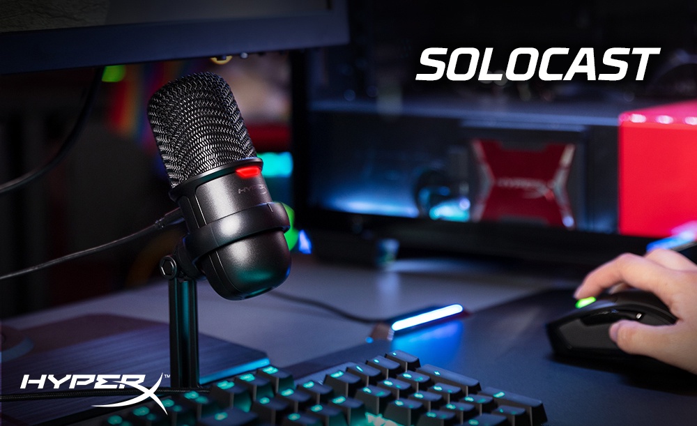 Hyperx Solocast Usb Gaming Microphone Black White Shopee Malaysia