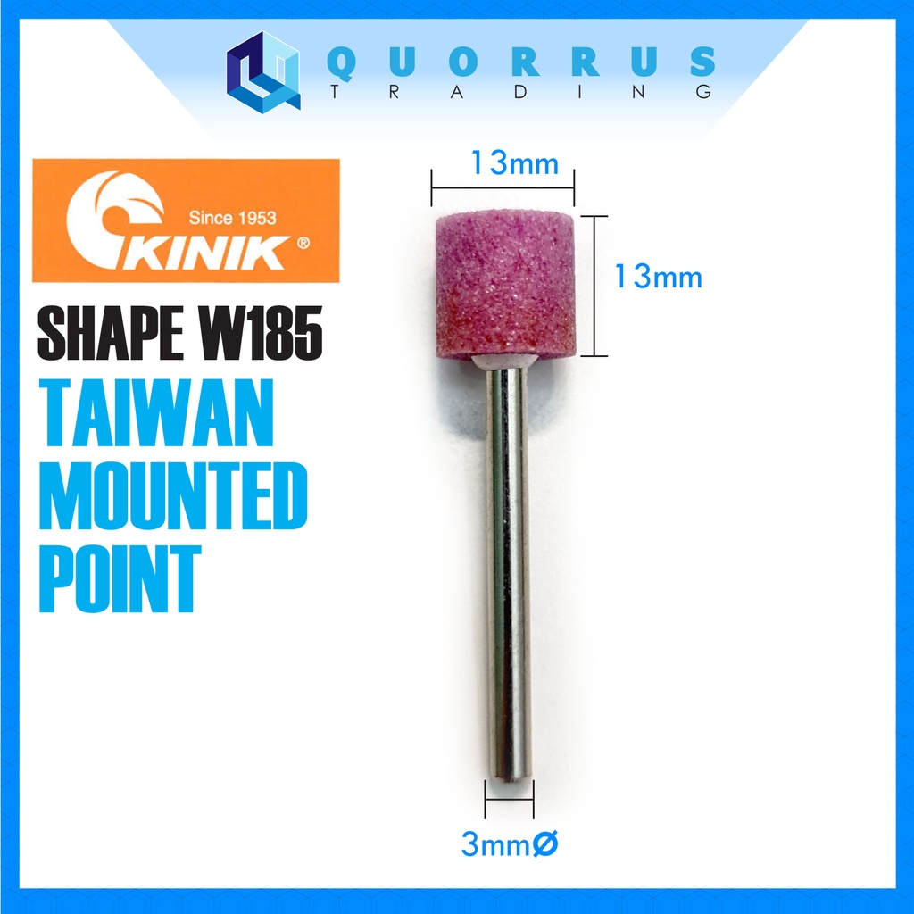 KINIK TAIWAN ABRASIVE MOUNTED POINT MOUNTED WHEEL GRINDING STONE W