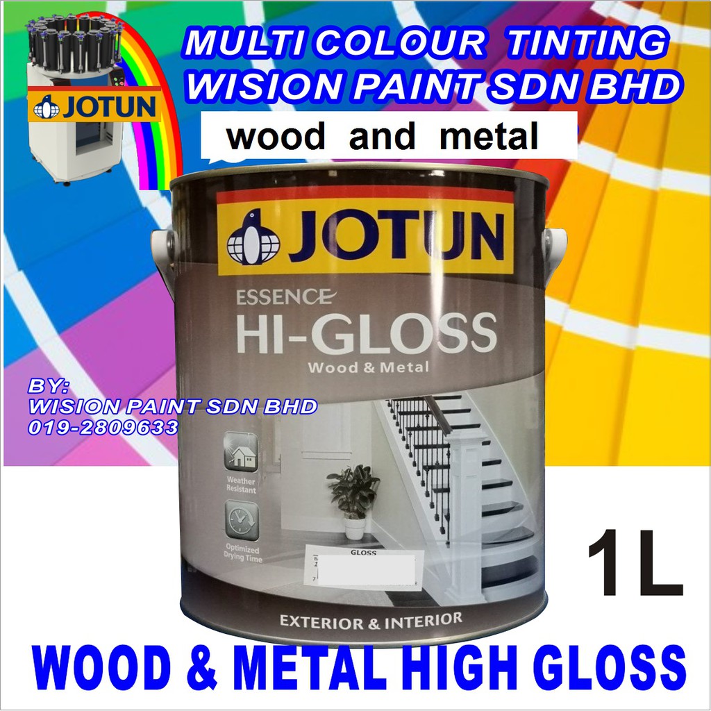 MULTI COLOURS HIGLOSS ( 1L ) JOTUN HI GLOSS WOOD AND METAL PAINT