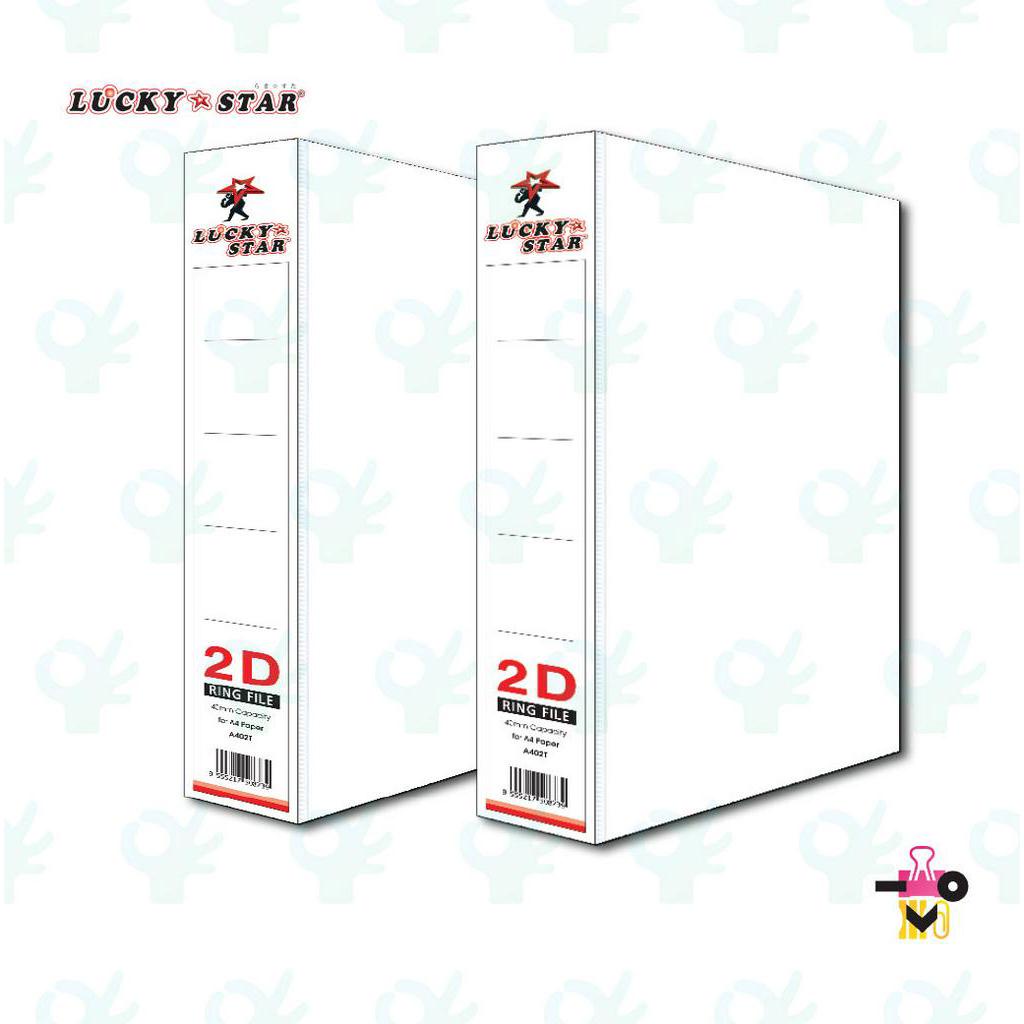 LUCKY STAR PVC WHITE 2D RING FILE | Shopee Malaysia