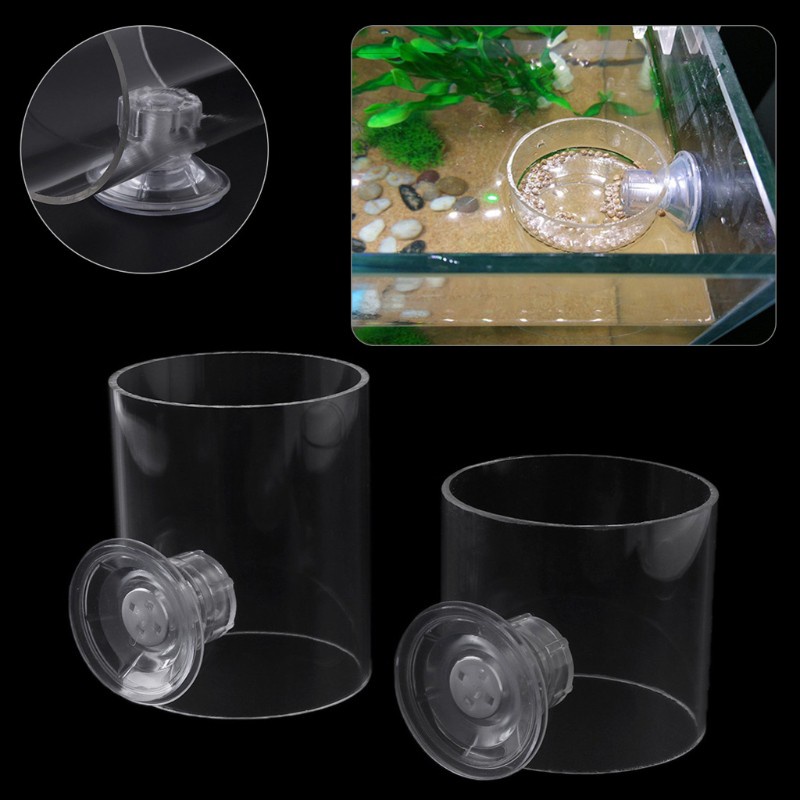 Aquarium Fish Feeding Crystal Circle Acrylic Feeding Ring Trumpet