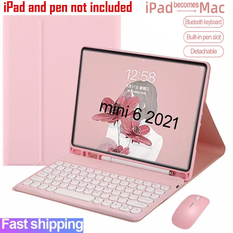 For iPad mini 6th gen Case with Keyboard For iPad mini 6 6th Generation