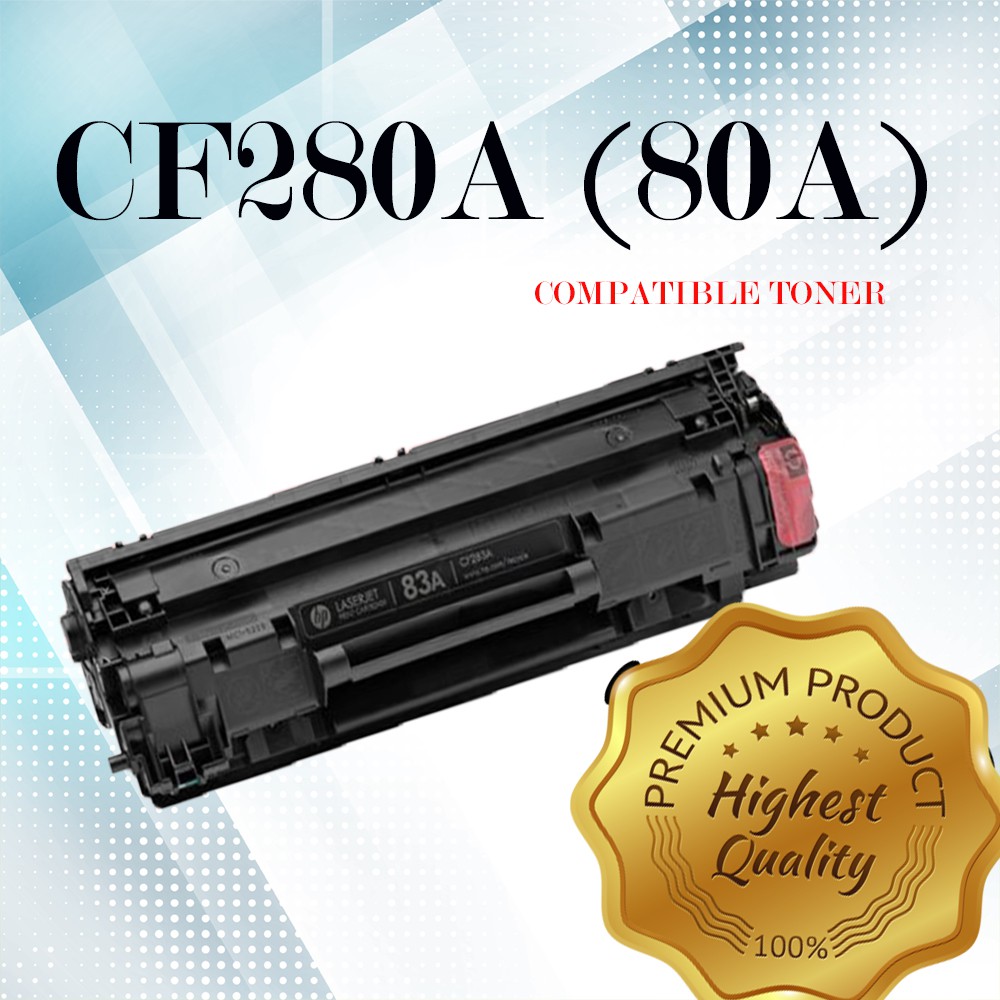 Lot De 2 Toners Noirs Compatibles CF280A Pour HP LaserJet Pro 400 M401 - Neufs