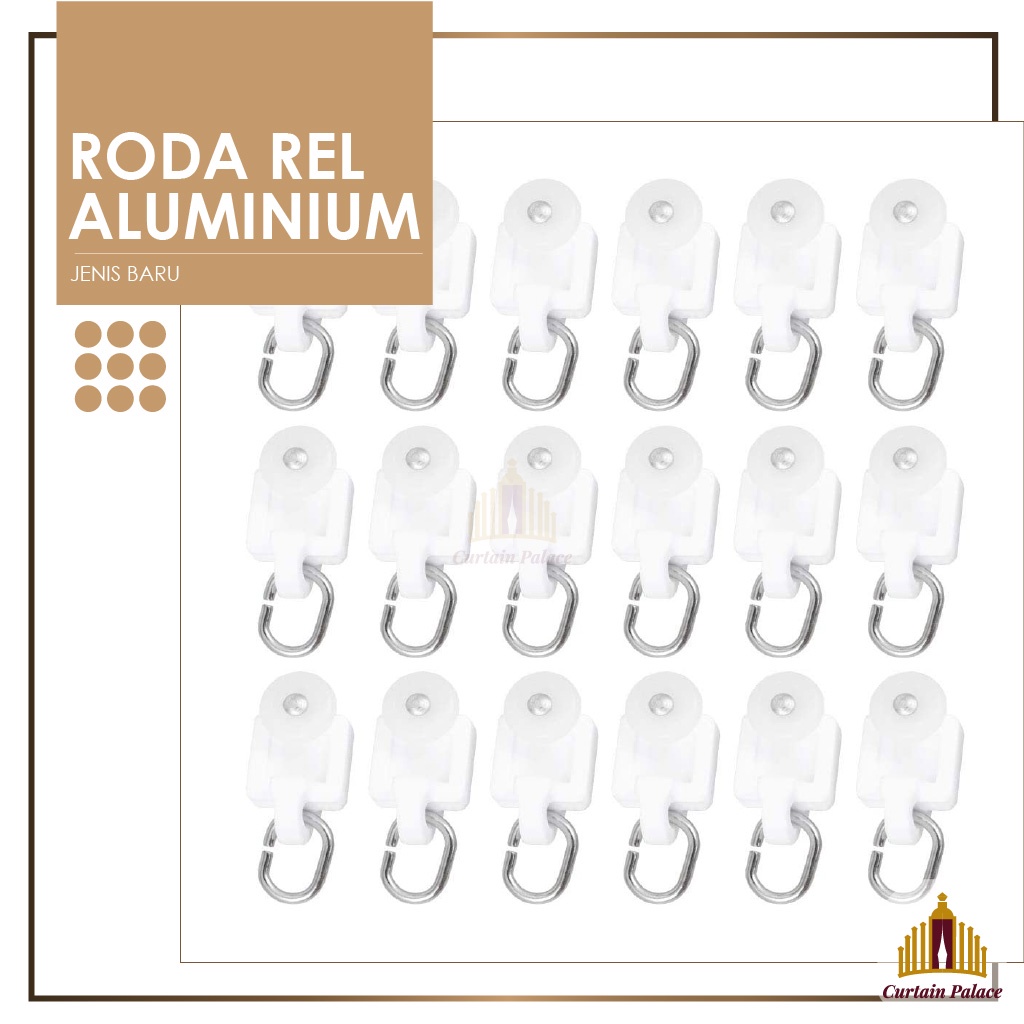 25pcs Roda Rel Aluminium Jenis Baru (Roller For New Styled Aluminium ...