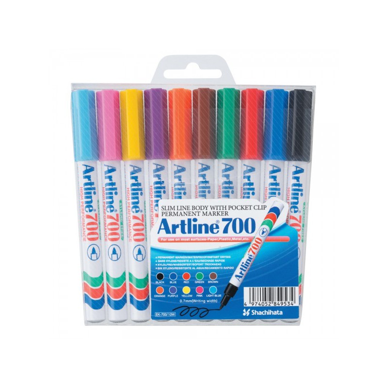 Artline Marker Pen 700 Permanent Set 10pcs | Shopee Malaysia