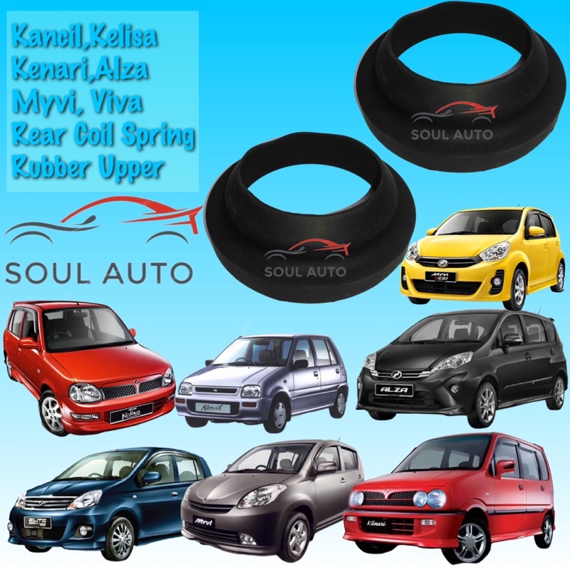 Perodua Kancil Myvi Viva Alza Kenari Kelisa Rear Coil Spring Rubber ...