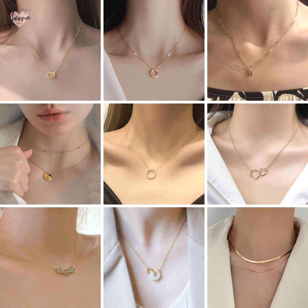 Korean gold hot sale necklace designs