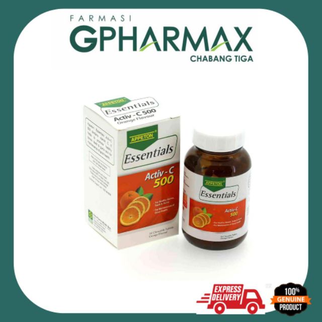 APPETON ESSENTIALS ACTIV-C 500 30s (ORANGE) | Shopee Malaysia