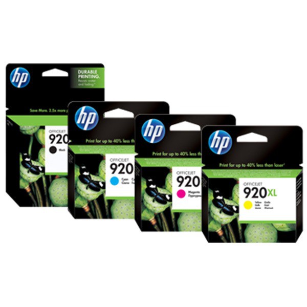 HP Cartridge 920XL (Genuine) BLACK CD975AA, Cyan CD972AA, Magenta