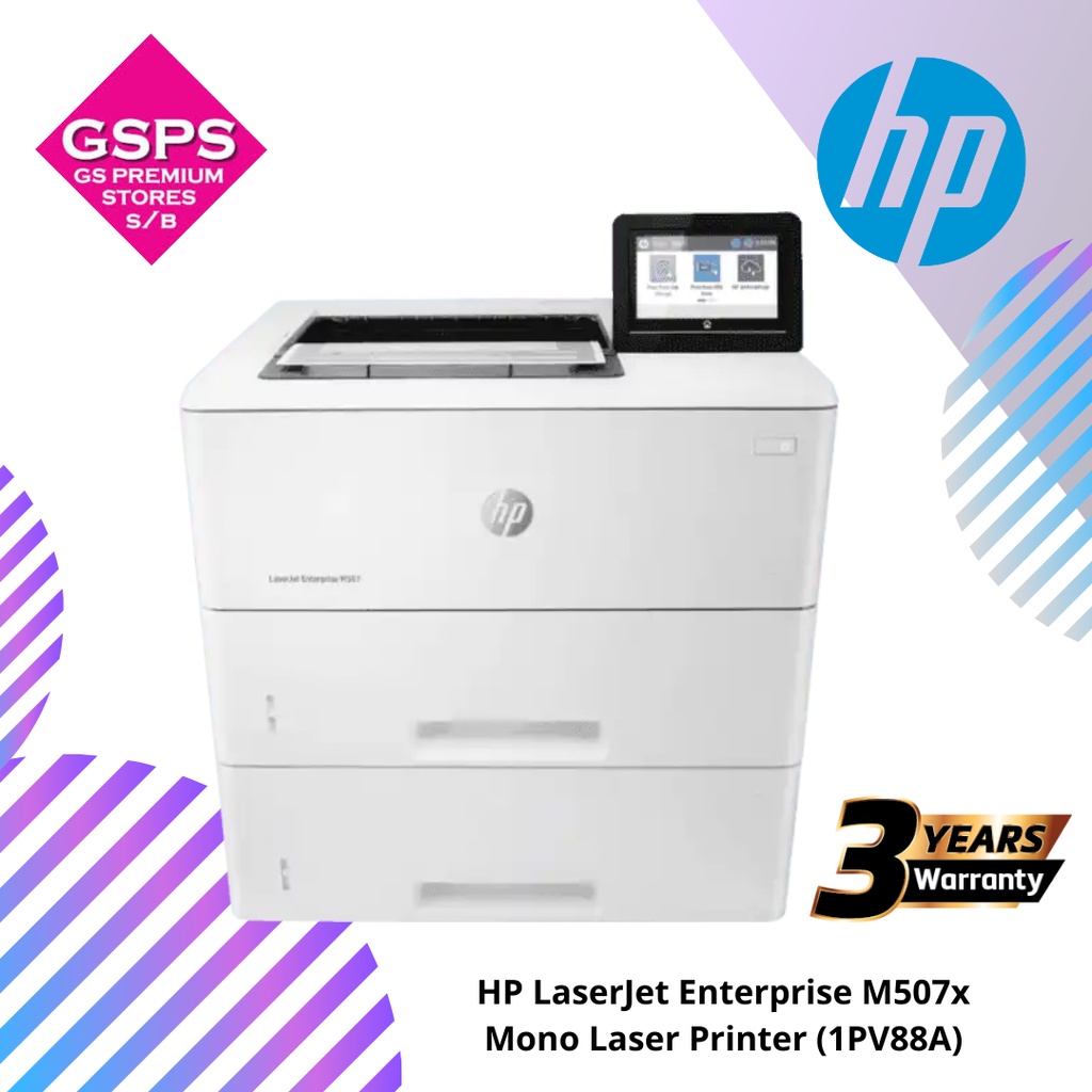 HP LaserJet Enterprise M507x Mono Laser Printer (1PV88A) | Shopee Malaysia