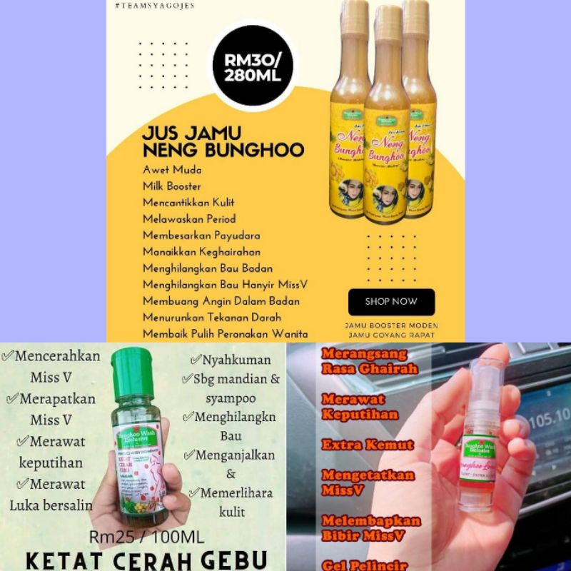 Original HQ Bunghoo Wash Exclusive / Jus Jamu Neng Bunghoo / Bunghoo ...