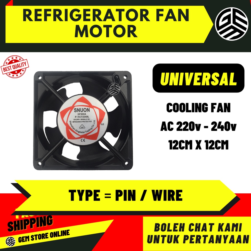 Refrigerator Freezer Chiller Fridge Cooling Fan / Motor Peti Sejuk ...