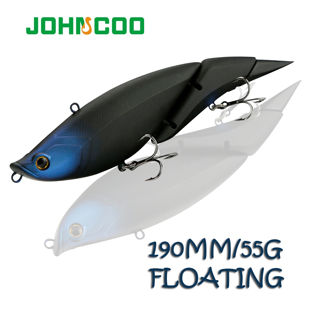 SwimBait 190mm 55g Wobbler Floating Fishing Lure Big Bait For Fishing  Accessories Fishing Lures For predator 2 tails