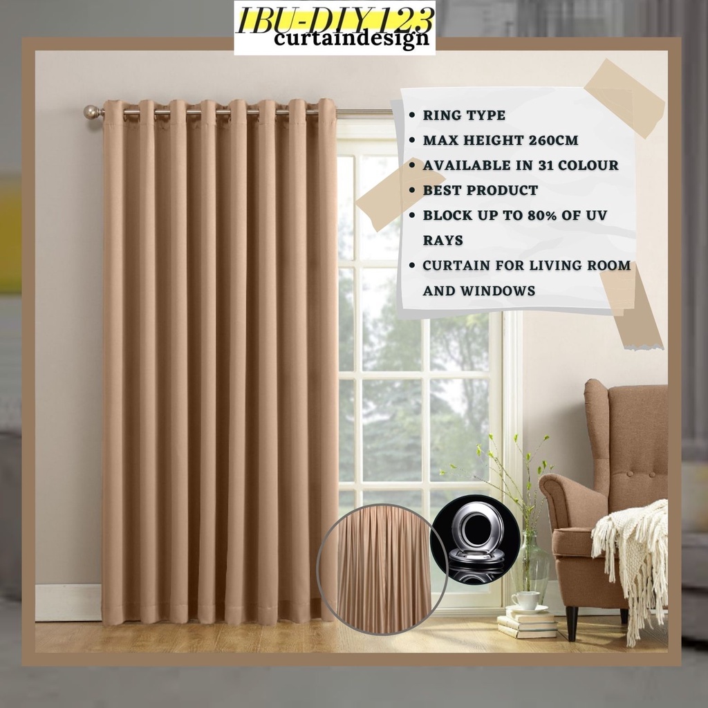 G3 Ready Made Curtain!!! Siap Jahit Langsir ,Langsir RAYA Kain Tebal ...