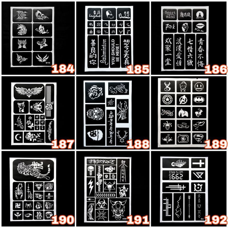 Temporary Tattoos/ HENNA KIT Prints Shopee Malaysia