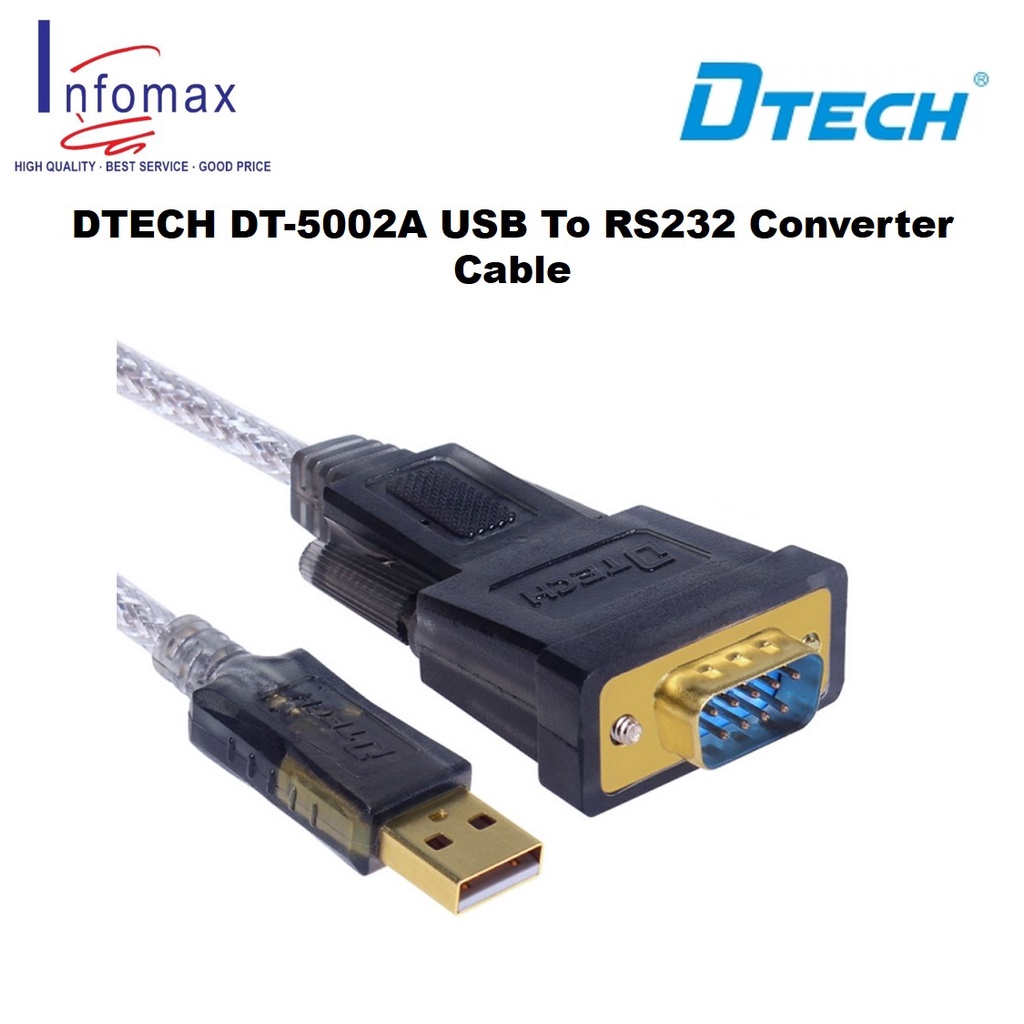 DTECH Usb To 9 Pin Serial Cable RS232 Male / Female | Shopee Malaysia